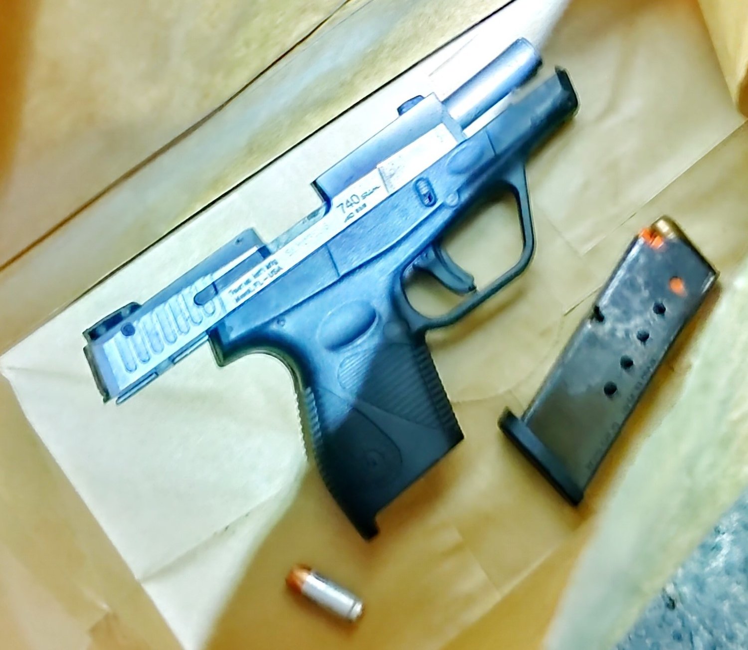 City of Newburgh Police recovered this firearm Friday night in the vicinity of Bridge Street.